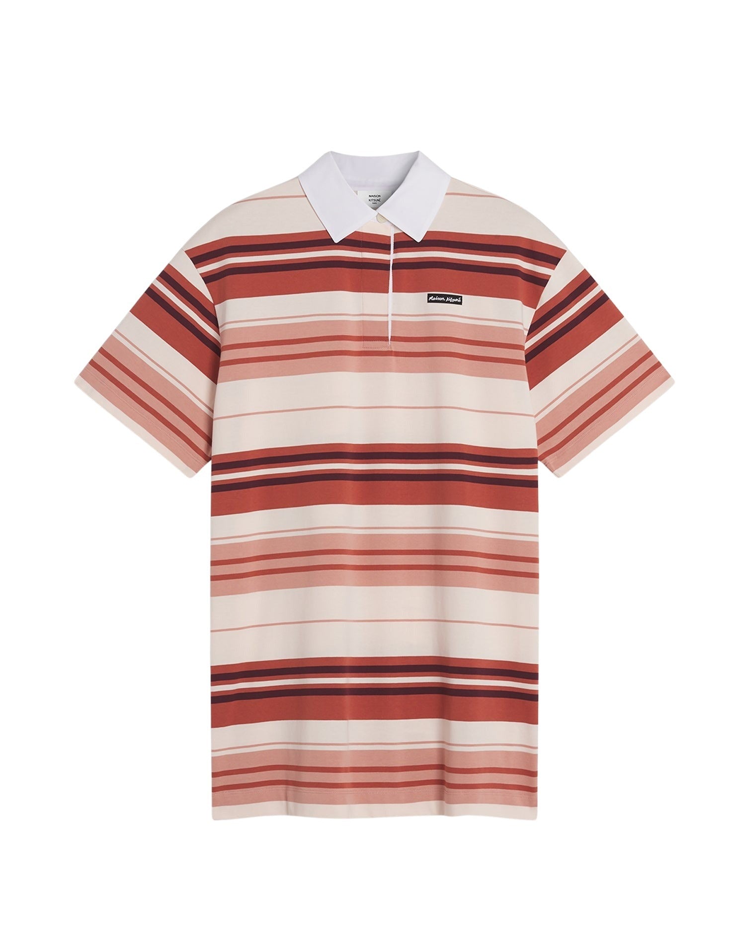 Robe polo à manches courtes avec étiquette tissée - Porcelaine Pink