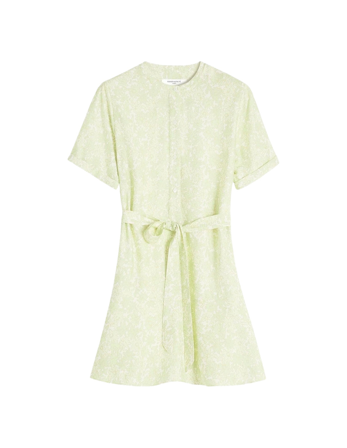 Robe courte à manches courtes - Lime Print