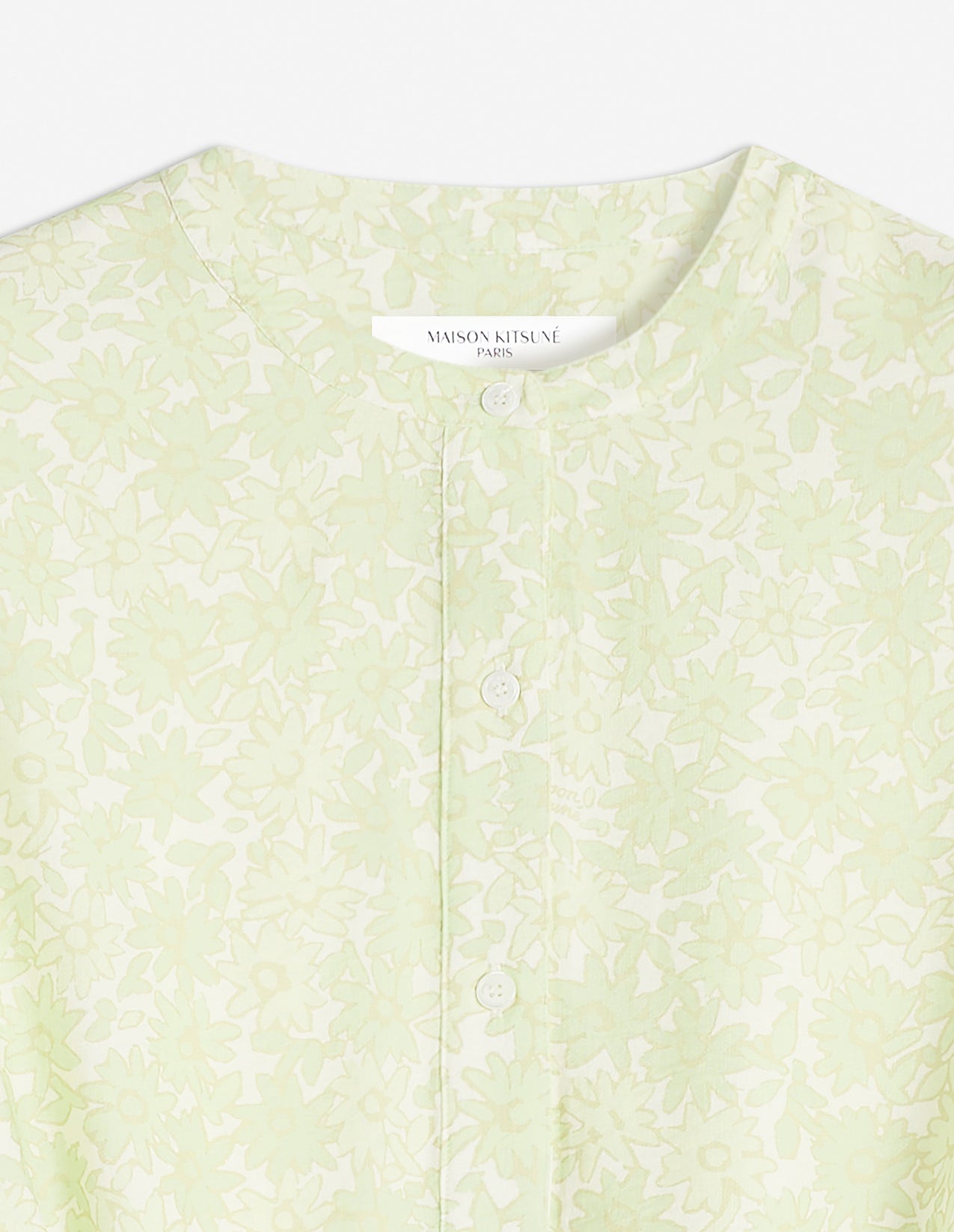Short-sleeved tasseled mini dress - Lime Print