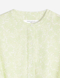 Mini robe manches courtes à godets - Lime Print
