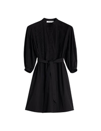 Robe courte à manches longues - Black