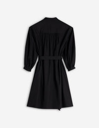 Crafted Embroidery Maxi Sleeve Dress - Black