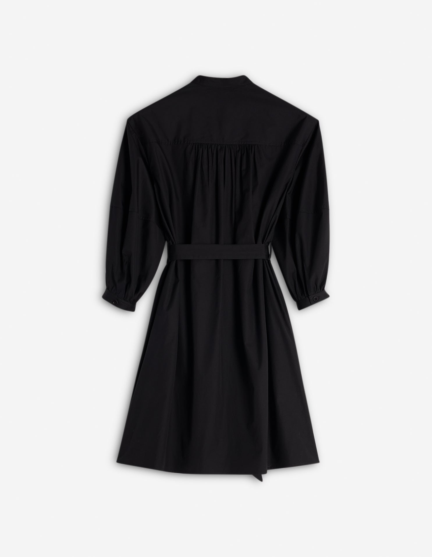 Crafted Embroidery Maxi Sleeve Dress - Black