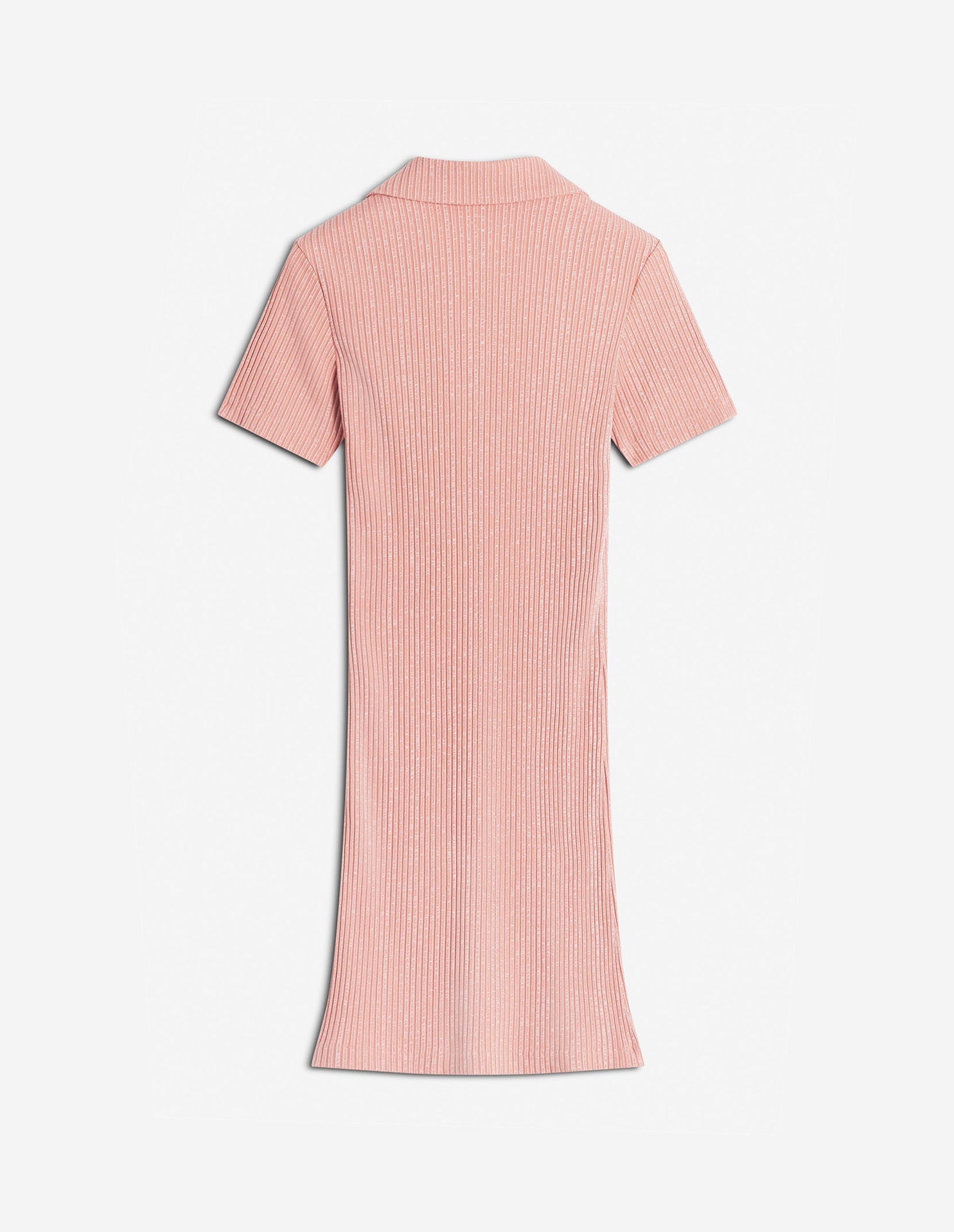 Ribbed polo dress - Porcelaine Pink