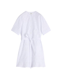 Robe courte à godets et broderies anglaises - White