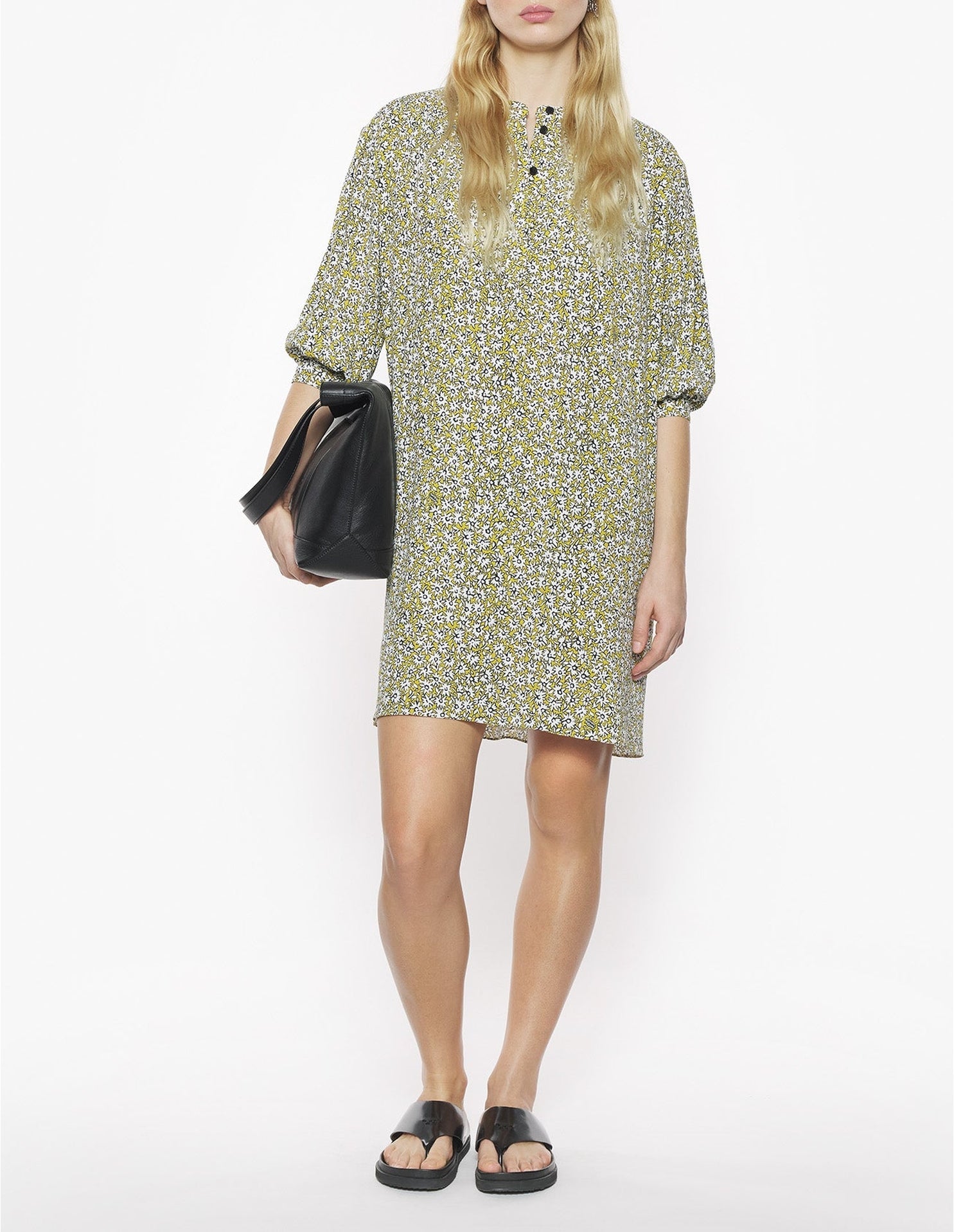 Robe tunique froncée - Mimosa Print