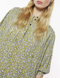 Gathered tunic dress - Mimosa Print