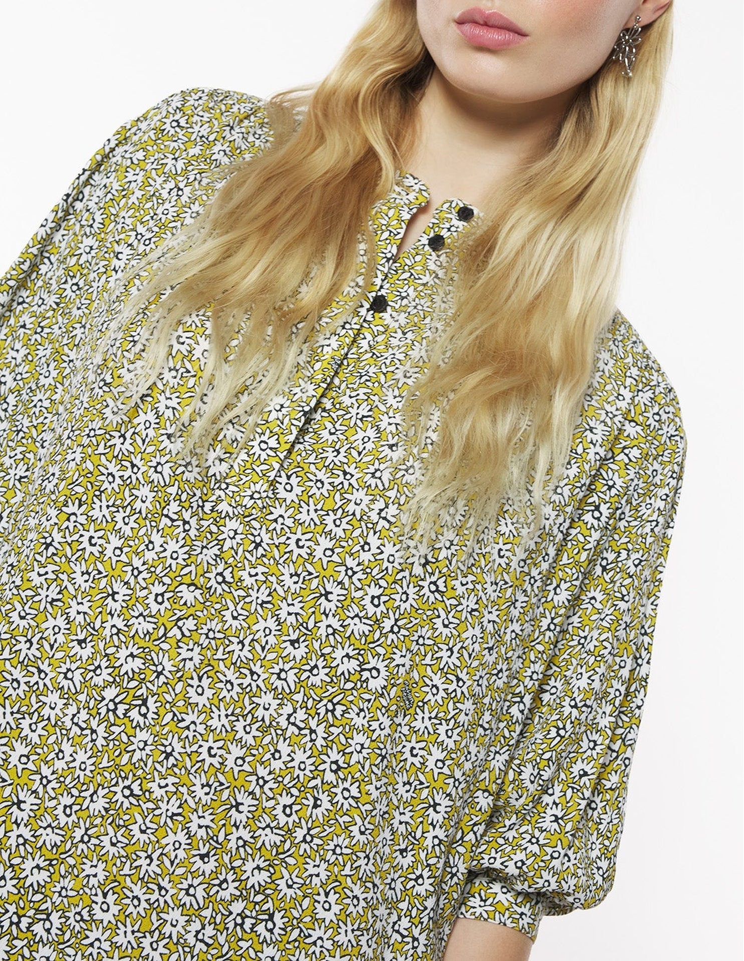 Gathered tunic dress - Mimosa Print