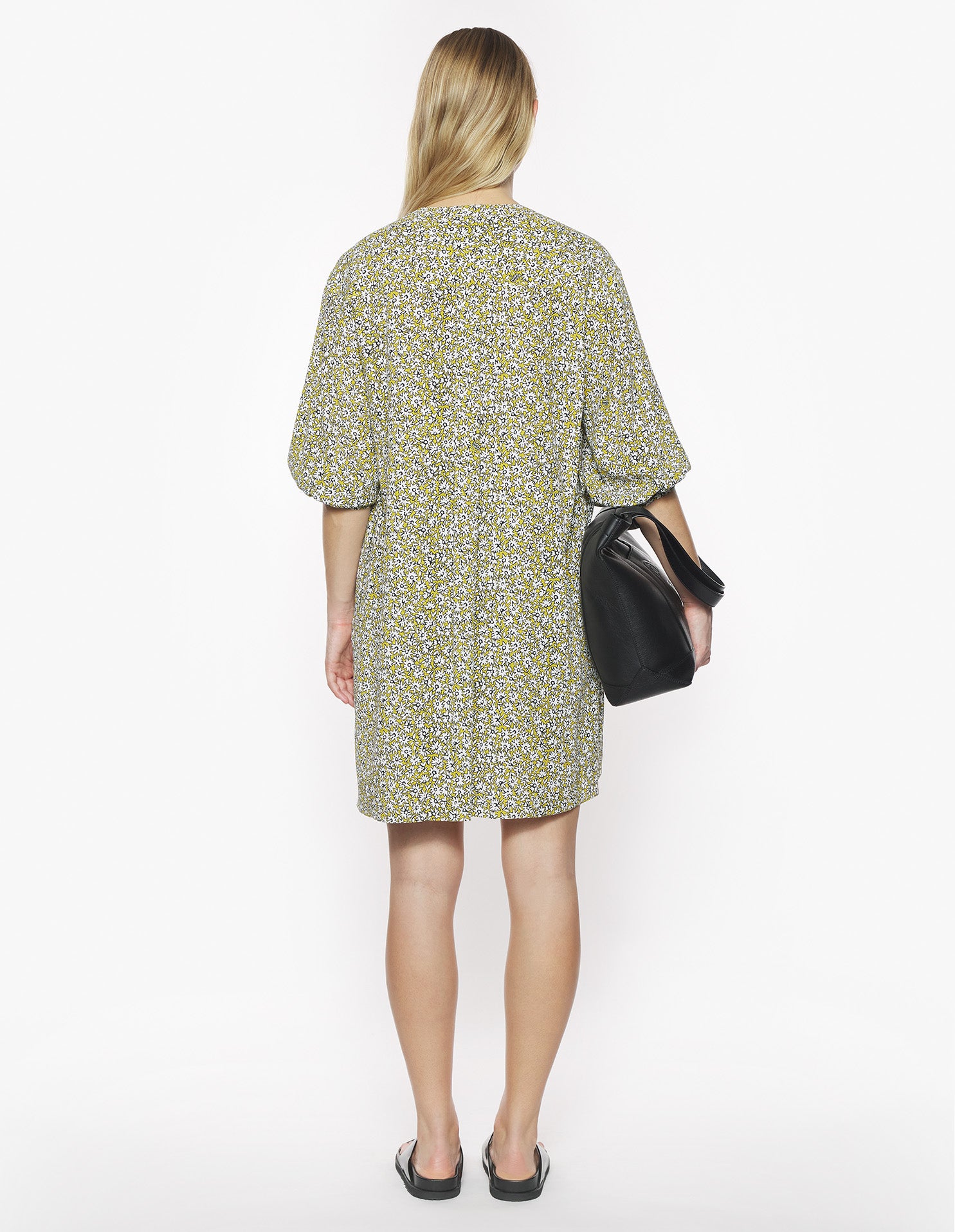 Gathered tunic dress - Mimosa Print
