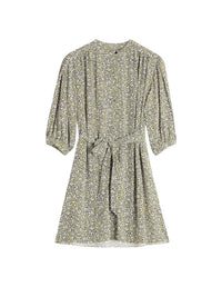 Robe courte froncée - Mimosa Print