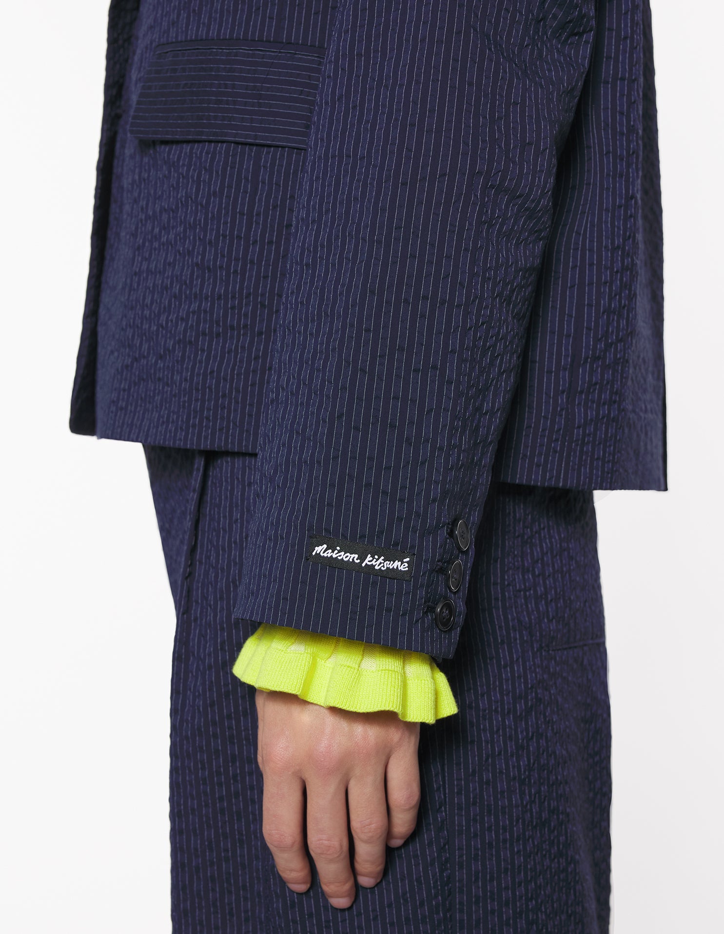 Striped suit jacket - Navy