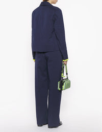 Striped suit jacket - Navy