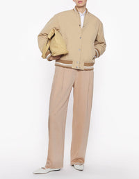 Blouson Teddy avec écusson brodé - Tannin