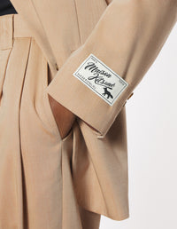 Wool suit jacket - Sandlewood