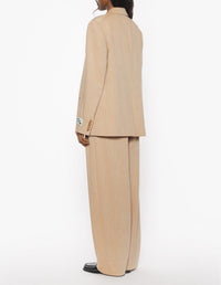 Wool suit jacket - Sandlewood