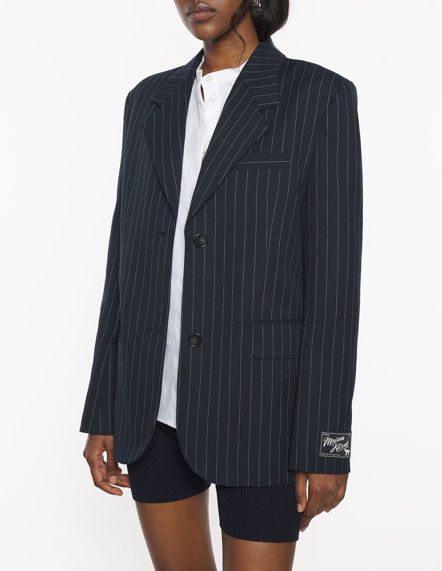 Stripe suit jacket - Iris Black