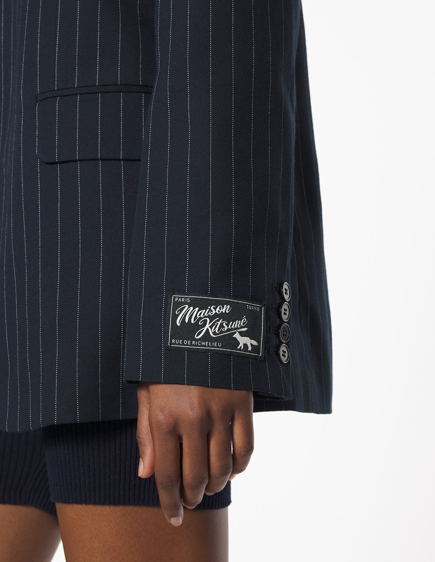 Stripe suit jacket - Iris Black