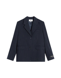 Stripe suit jacket - Iris Black