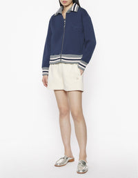 Jacket with embossed logo - Ink Blue