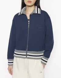 Jacket with embossed logo - Ink Blue