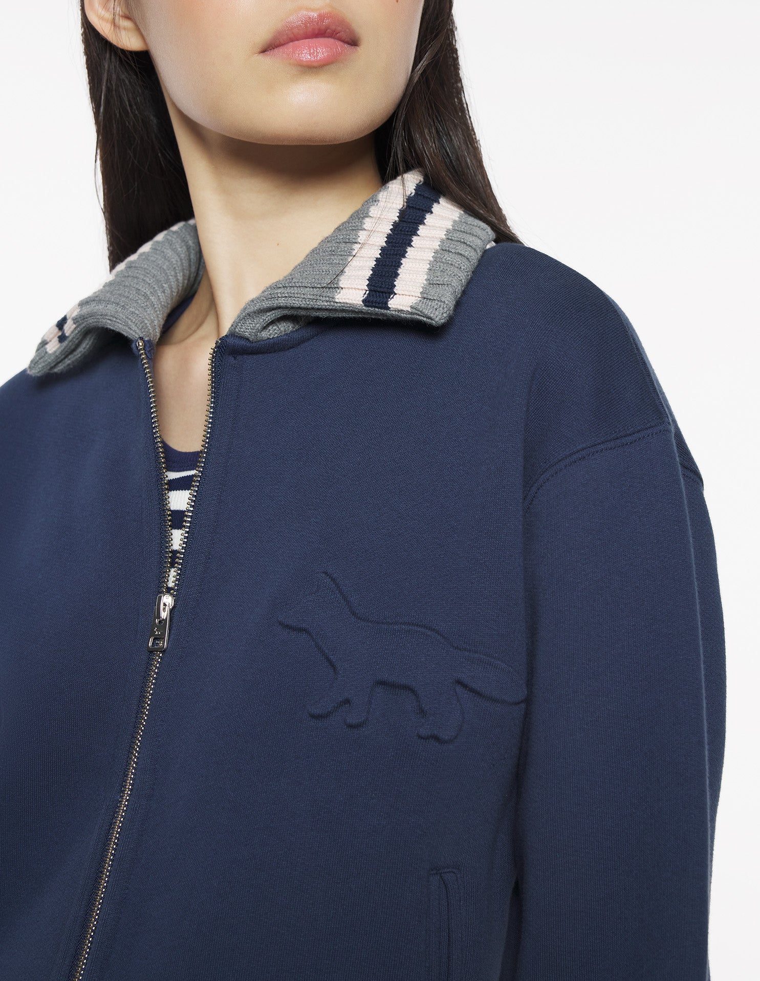 Blouson avec logo embossé - Ink Blue