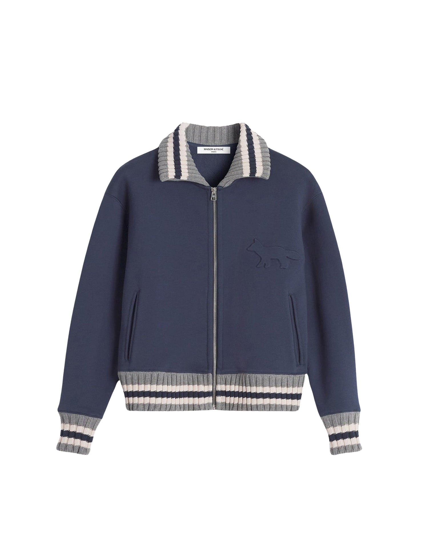 Jacket with embossed logo - Ink Blue