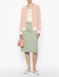 Long-sleeved zip-up jacket - Peach Fruit