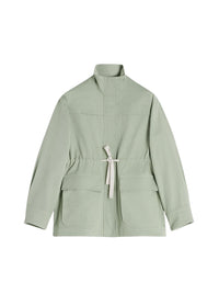 Safari short parka with drawstring - Court Green