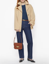 Short trench coat in technical fabric - Chamois