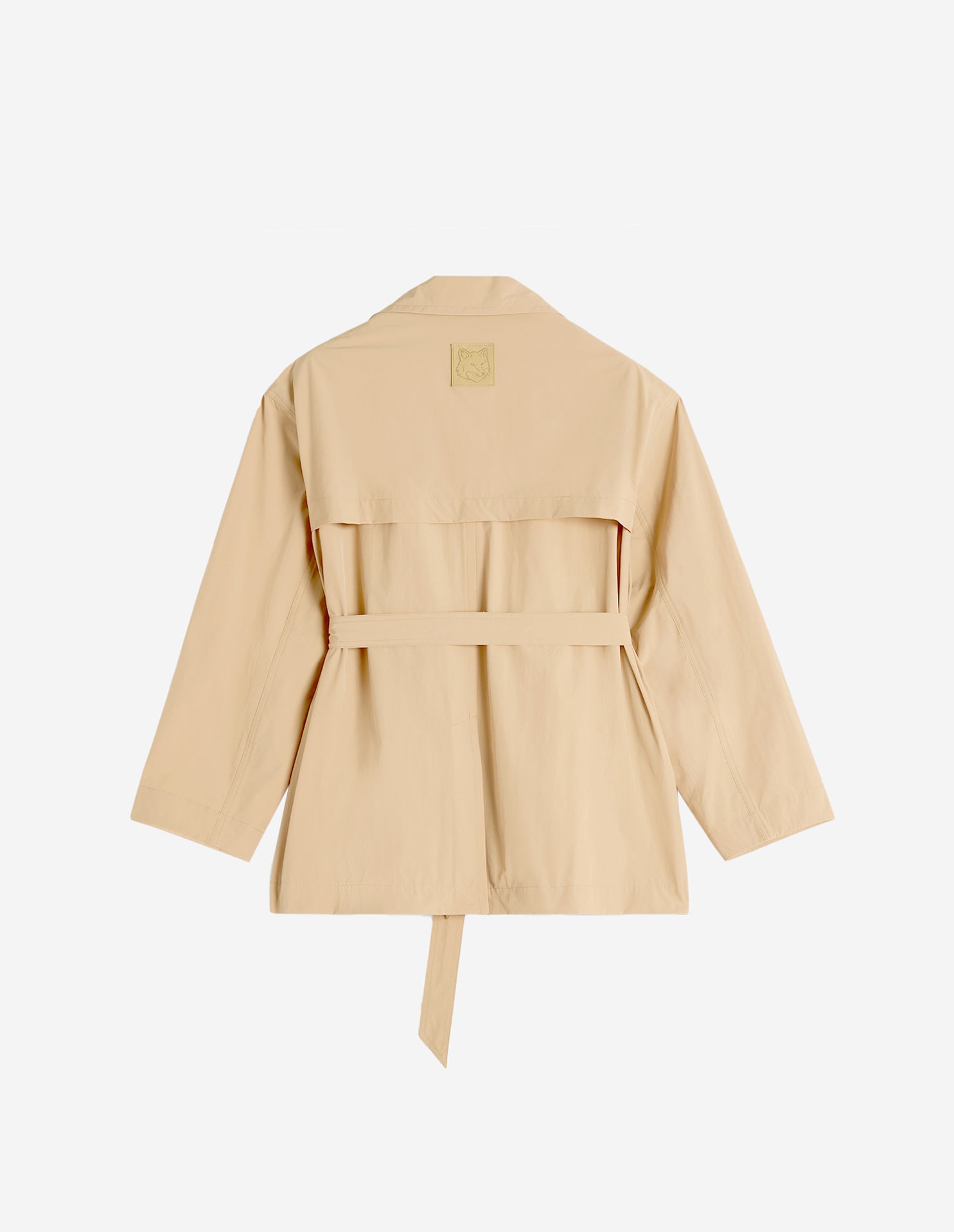 Short trench coat in technical fabric - Chamois