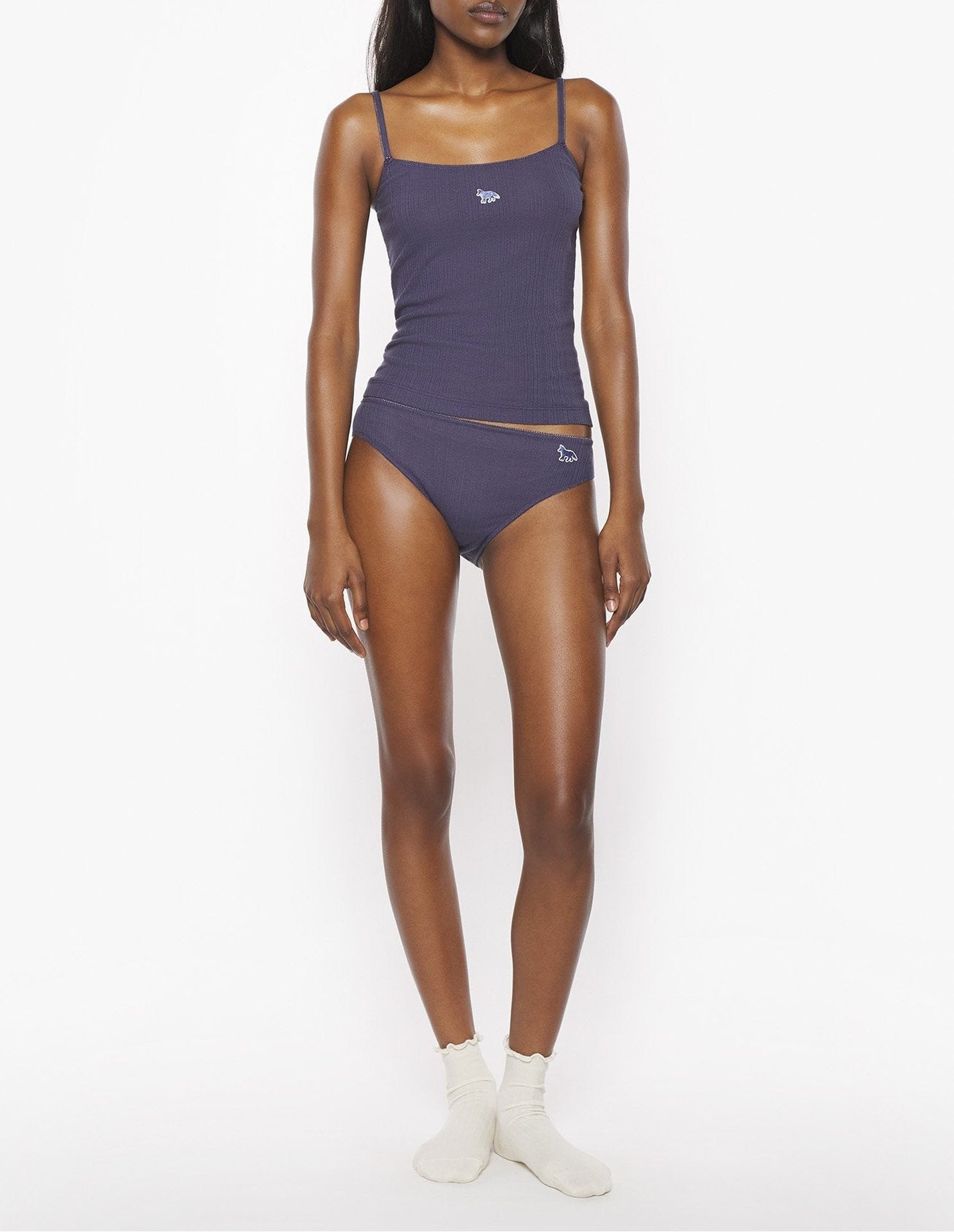 Baby Fox knickers with embroidered badge - Fig