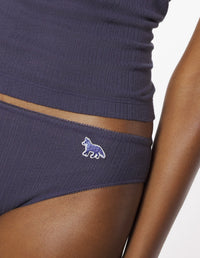 Baby Fox knickers with embroidered badge - Fig