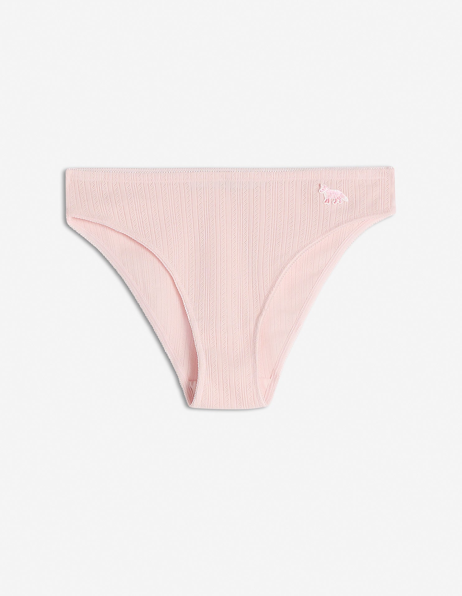 Pointelle Baby Fox Panties - Rosewater