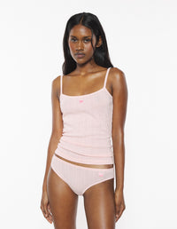 Pointelle Baby Fox Panties - Rosewater