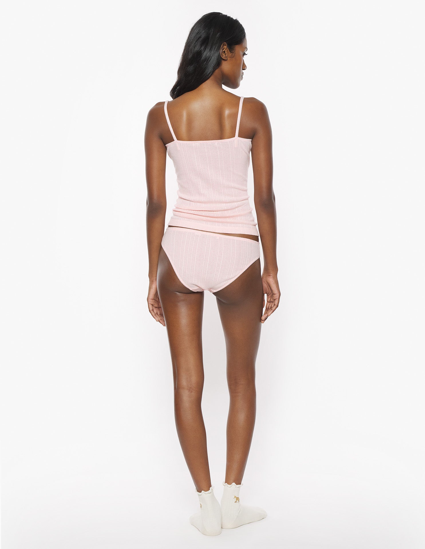 Pointelle Baby Fox Panties - Rosewater