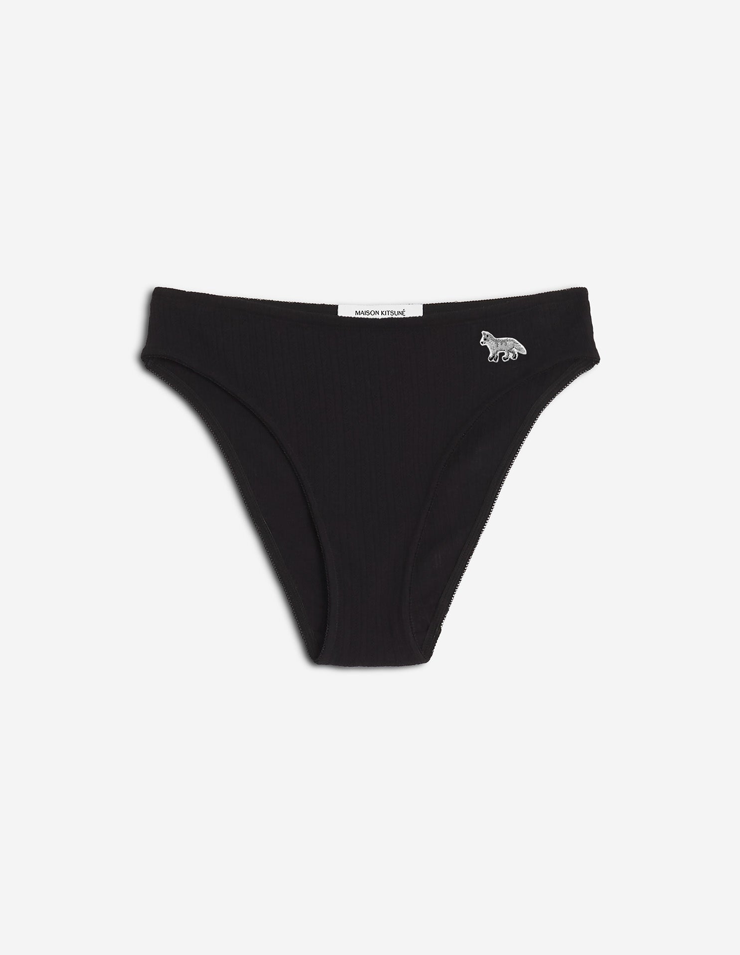 Pointelle Baby Fox Panties - Black