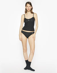 Pointelle Baby Fox Panties - Black