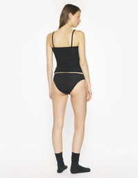 Pointelle Baby Fox Panties - Black