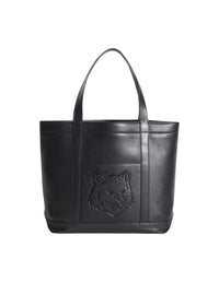 Sac cabas Fox Head en cuir - Black