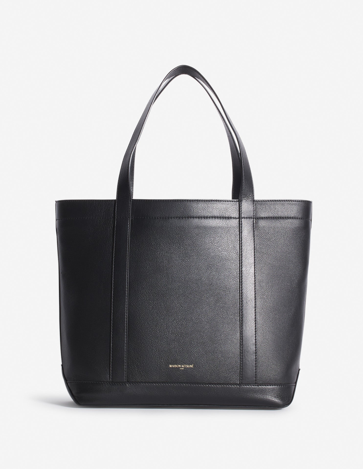 Sac cabas moyen en cuir Fox head - Black