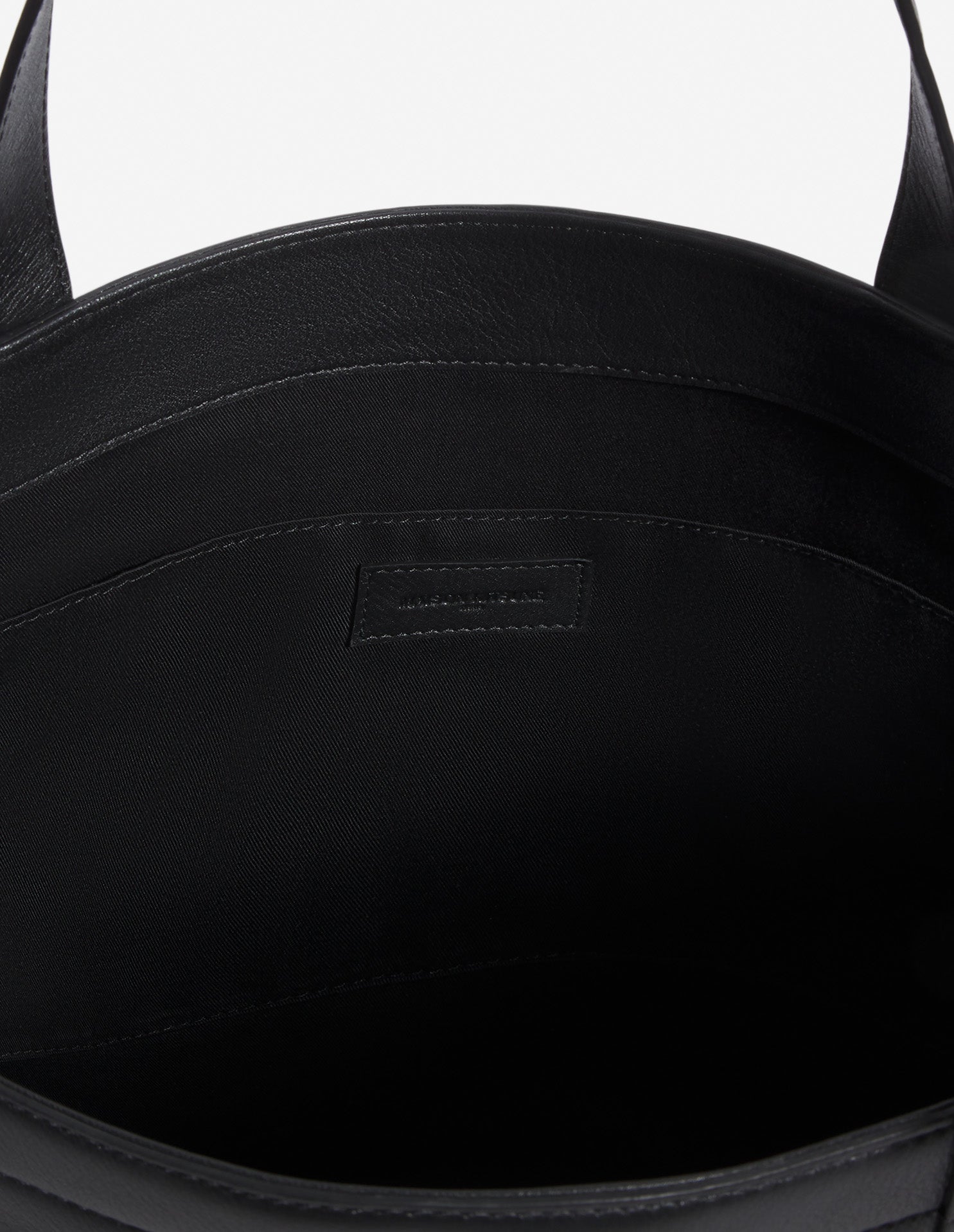 Fox head medium leather tote bag - Black