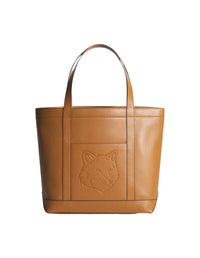 Sac cabas Fox Head en cuir - Brown