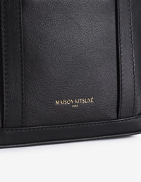 Mini sac cabas en cuir Fox head - Black