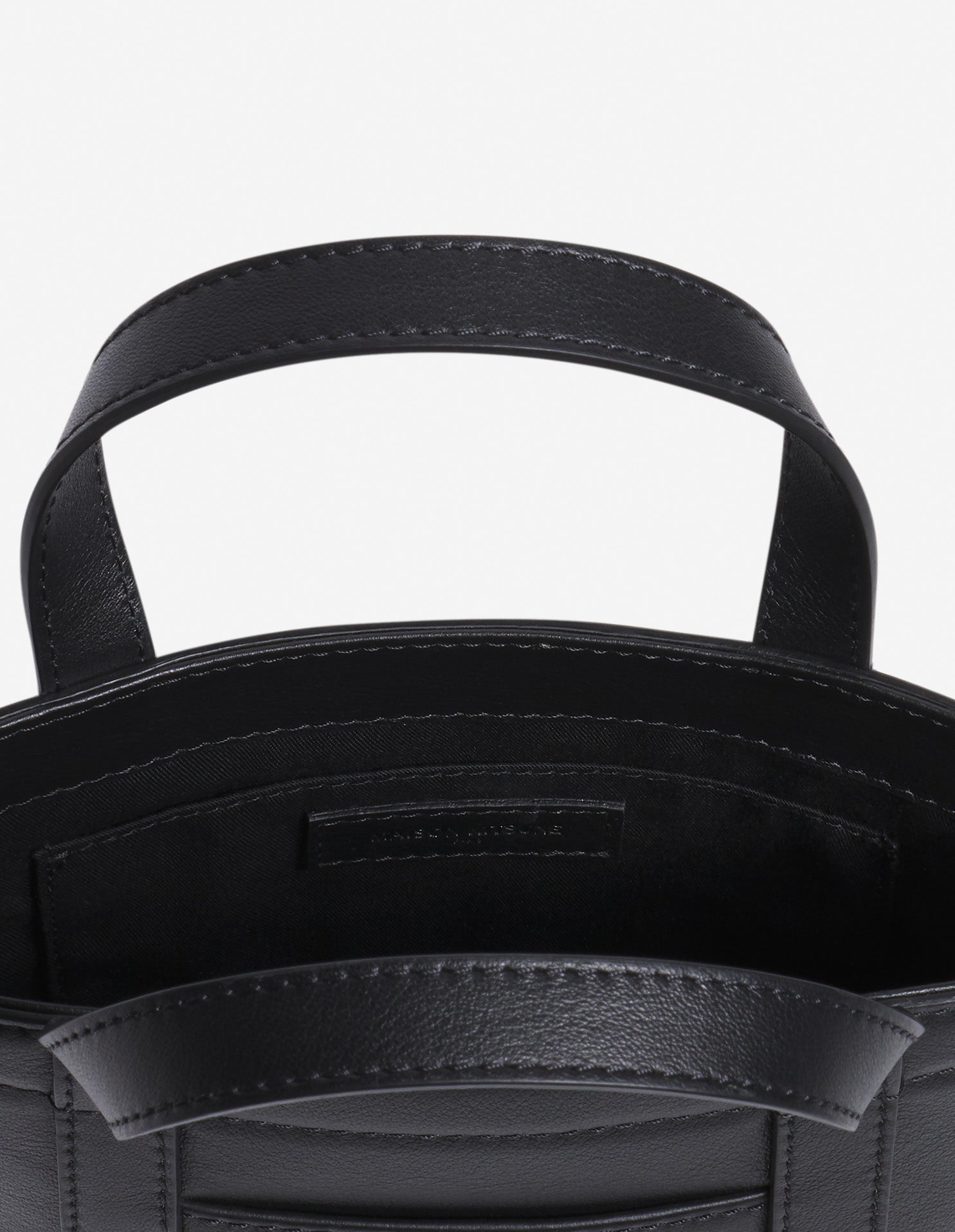 Mini sac cabas en cuir Fox head - Black