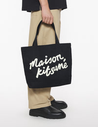 Maison Kitsuné signature tote bag - Black