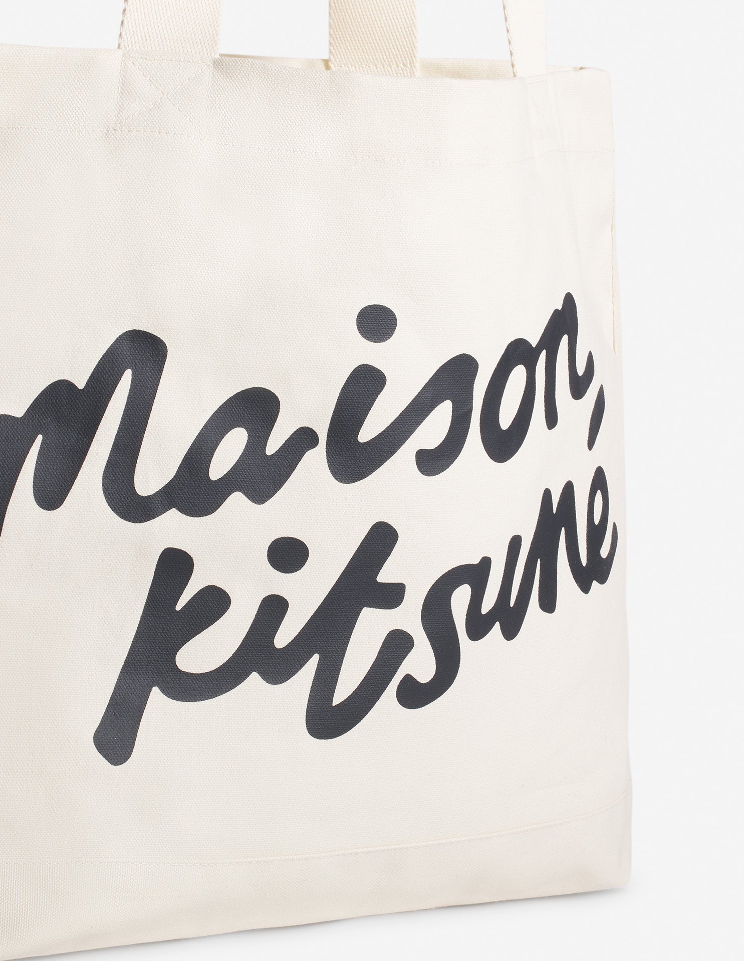 Maison Kitsune Handwriting Tote - Ecru