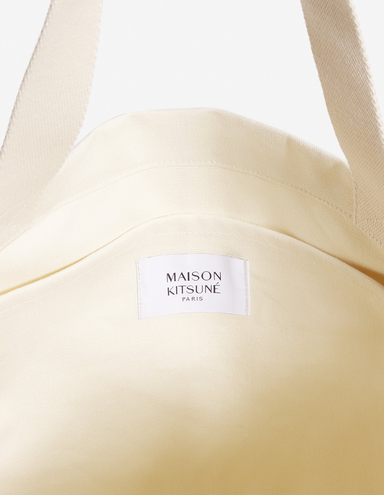 Maison Kitsune Handwriting Tote - Ecru