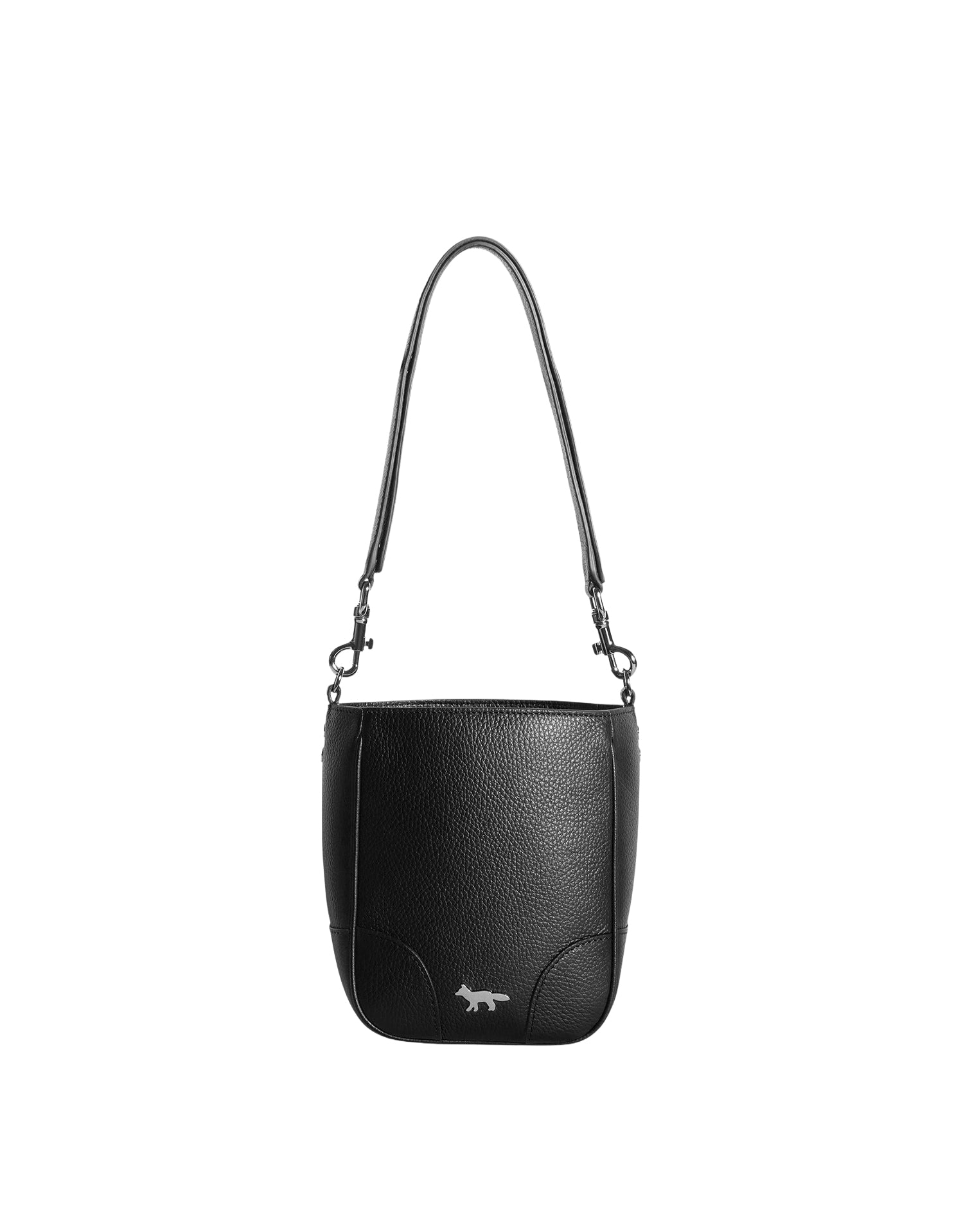 Leather boogie bucket bag - Black