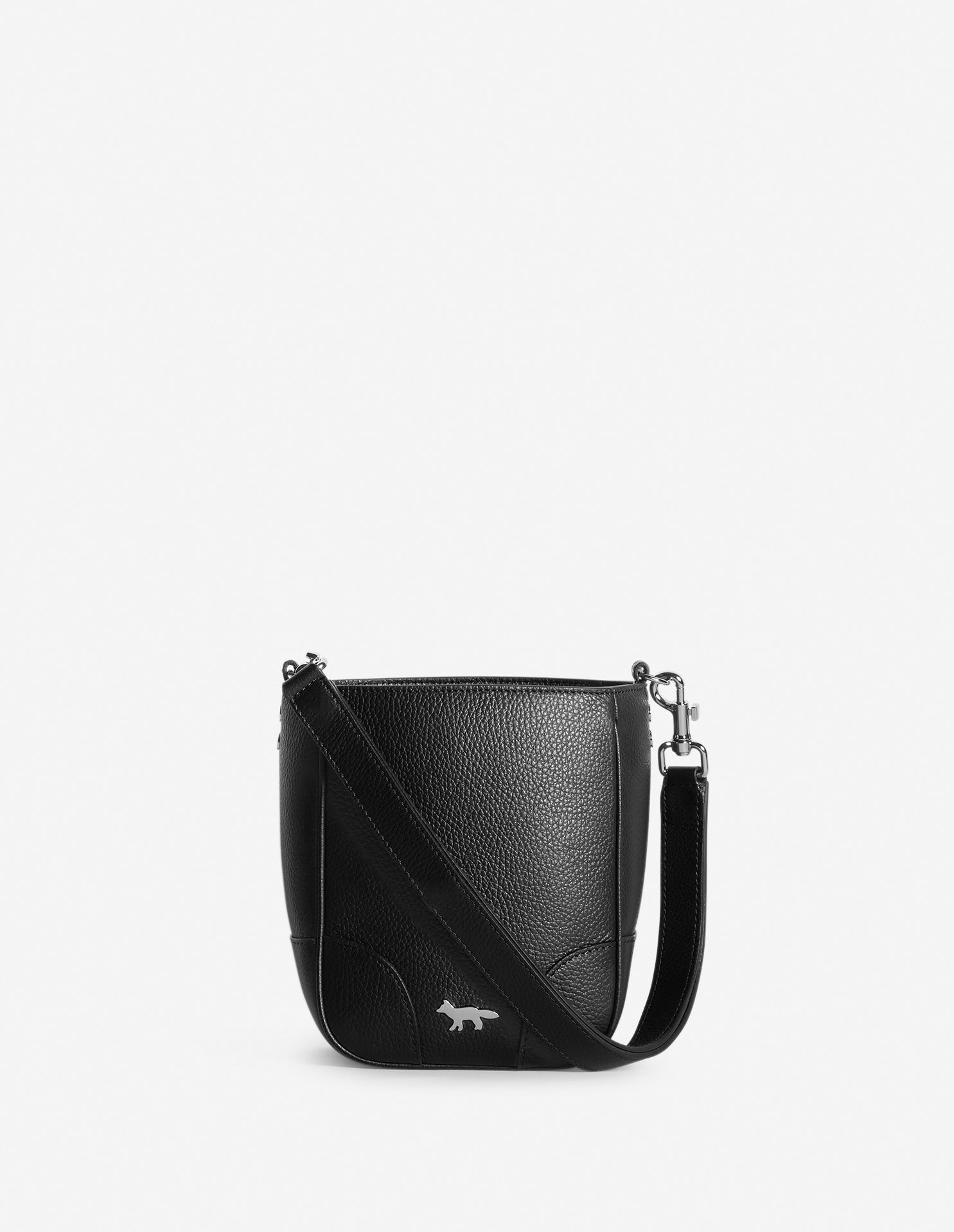 Leather boogie bucket bag - Black