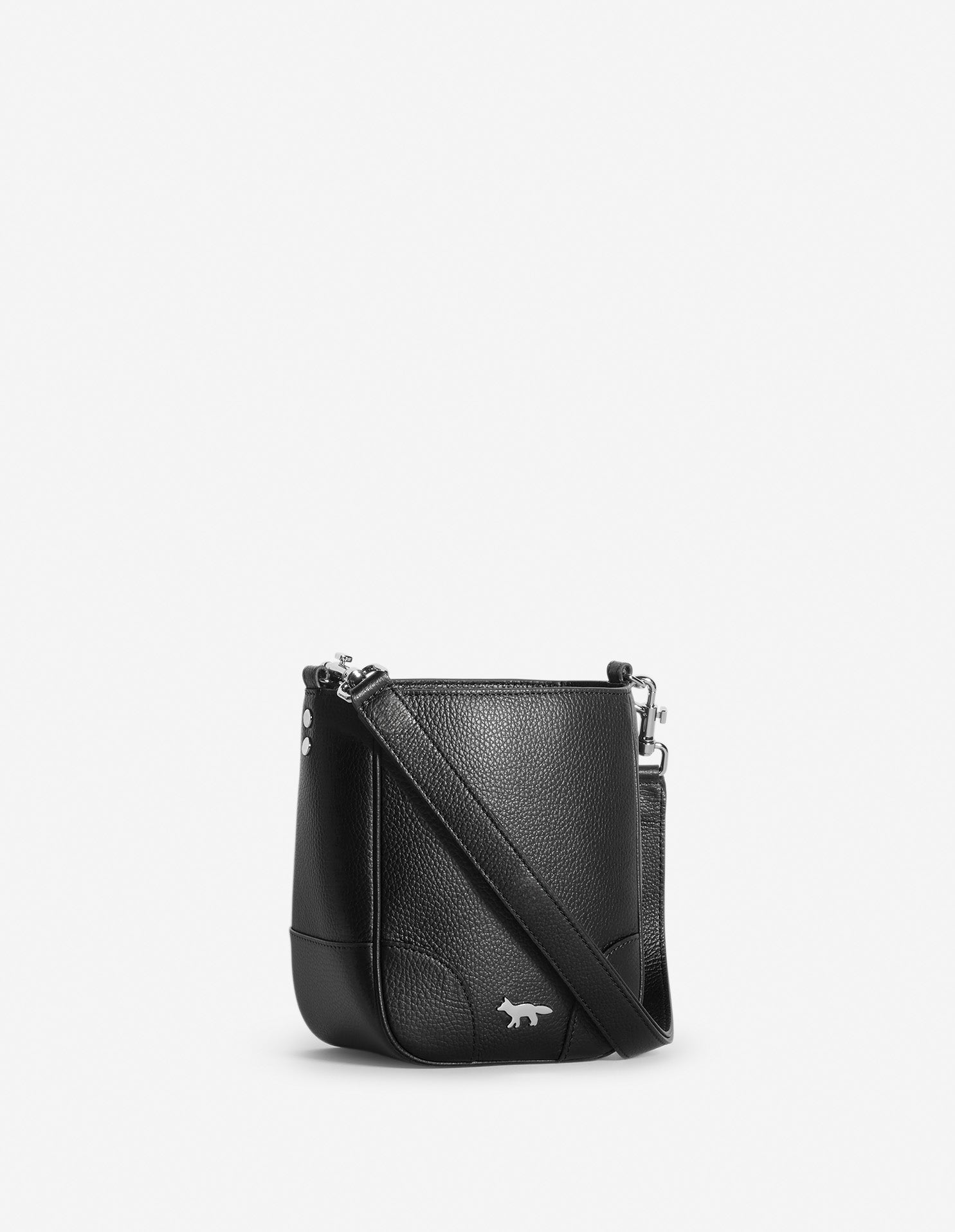 Leather boogie bucket bag - Black